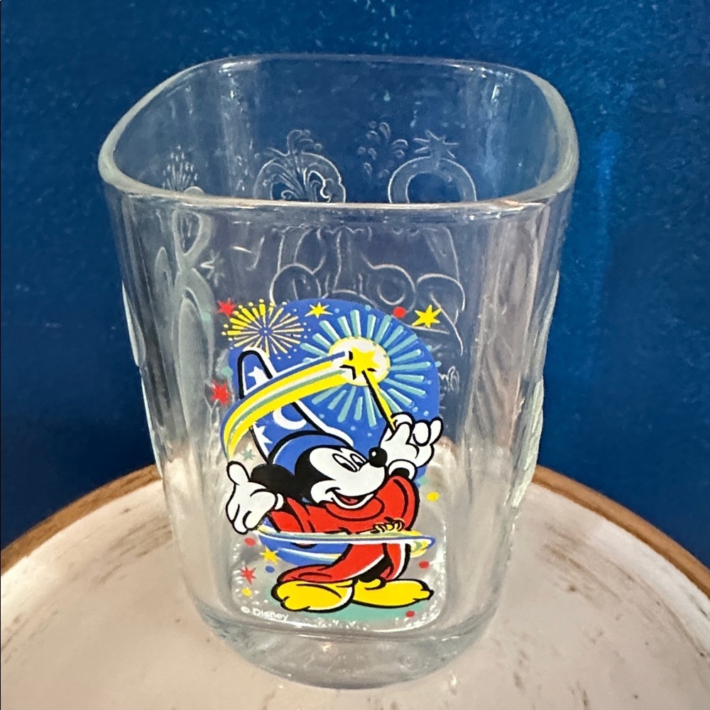Vintage Walt Disney World 2000 Celebration Sorcerer Mickey Mouse Glass